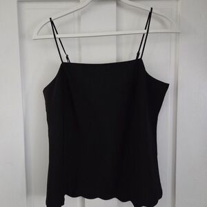 J. Crew Black Scalloped Edge Camisole Top